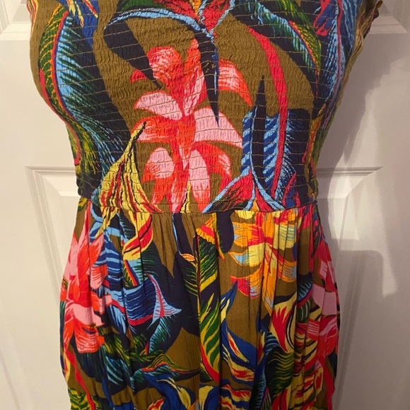 Aerie tropical floral tropical smocked dress size M brand new without tags - Picture 3 of 5